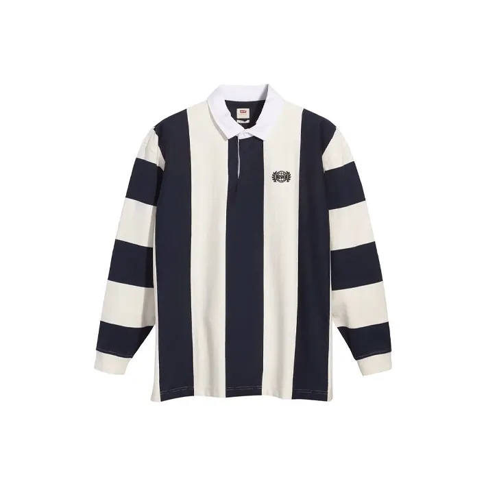 Levis Polo Shirts Men's Blue With White Lettering