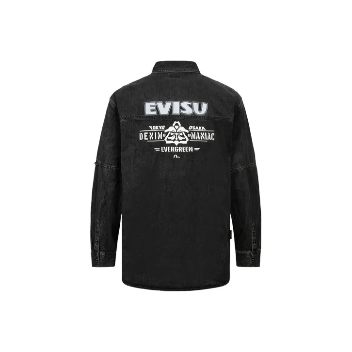 EVISU Shirts Men's Denim Black
