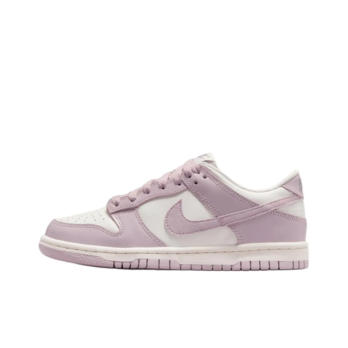 Nike Dunk Slip-Resistant Abrasion-Resistant Low Top Детские Скейтбординги Розовый Белый