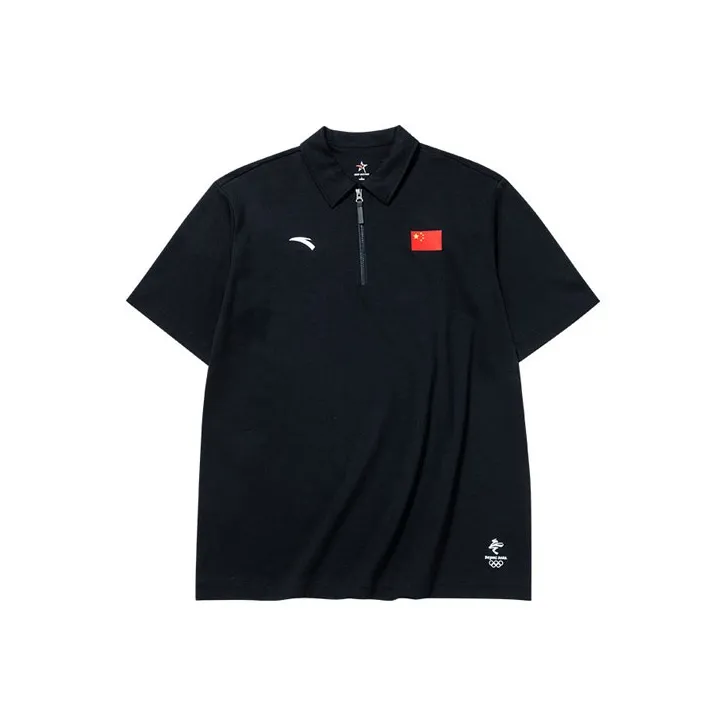 Anta National Flag Черная Мужская Поло