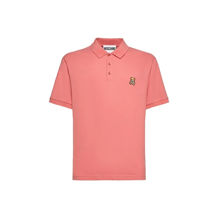 MOSCHINO Мужская рубашка поло розового цвета