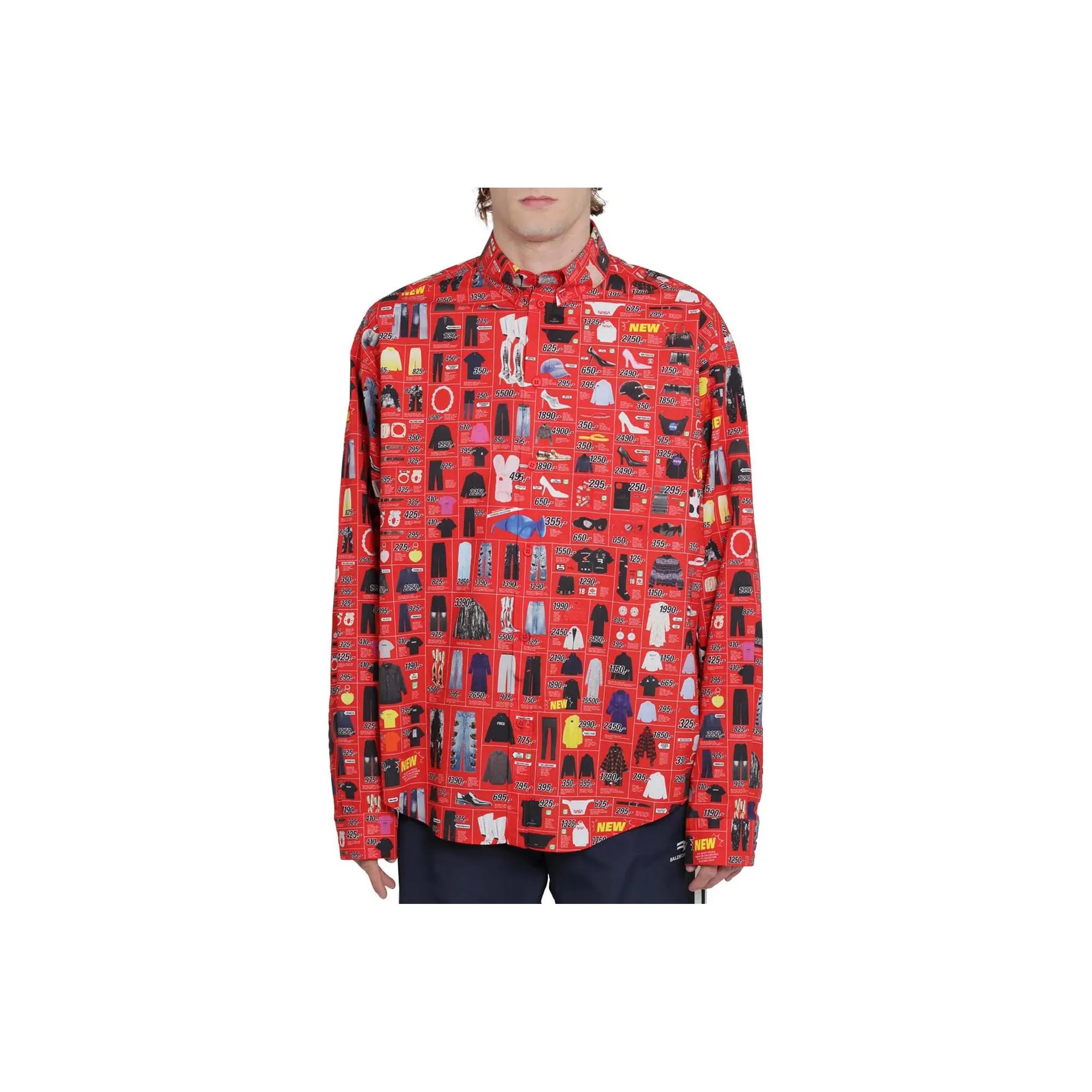 Balenciaga Red Men's Shirts Баленсиага Красные Мужские Рубашки