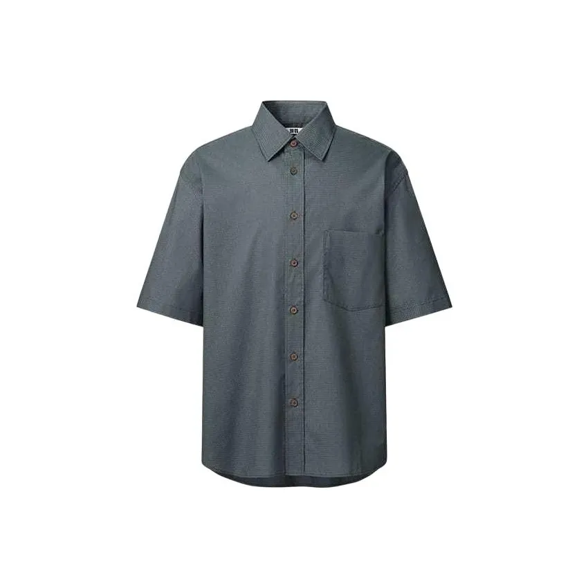 UNIQLO SS24 Рубашка Мужская Темно-Серый