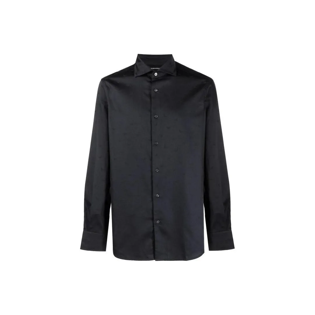 EMPORIO ARMANI Рубашка Мужская Темно-синяя