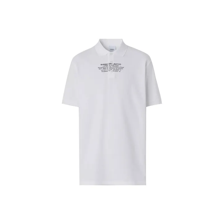 Burberry Поло Мужское Белое