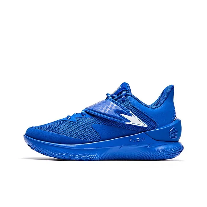 Under Armour Slip-resistant Abrasion-resistant Low-top Children's Basketball Shoes Blue Подкладка Under Armour Противоскользящий устойчивый к истиранию низкий топ детские баскетбольные кроссовки синий