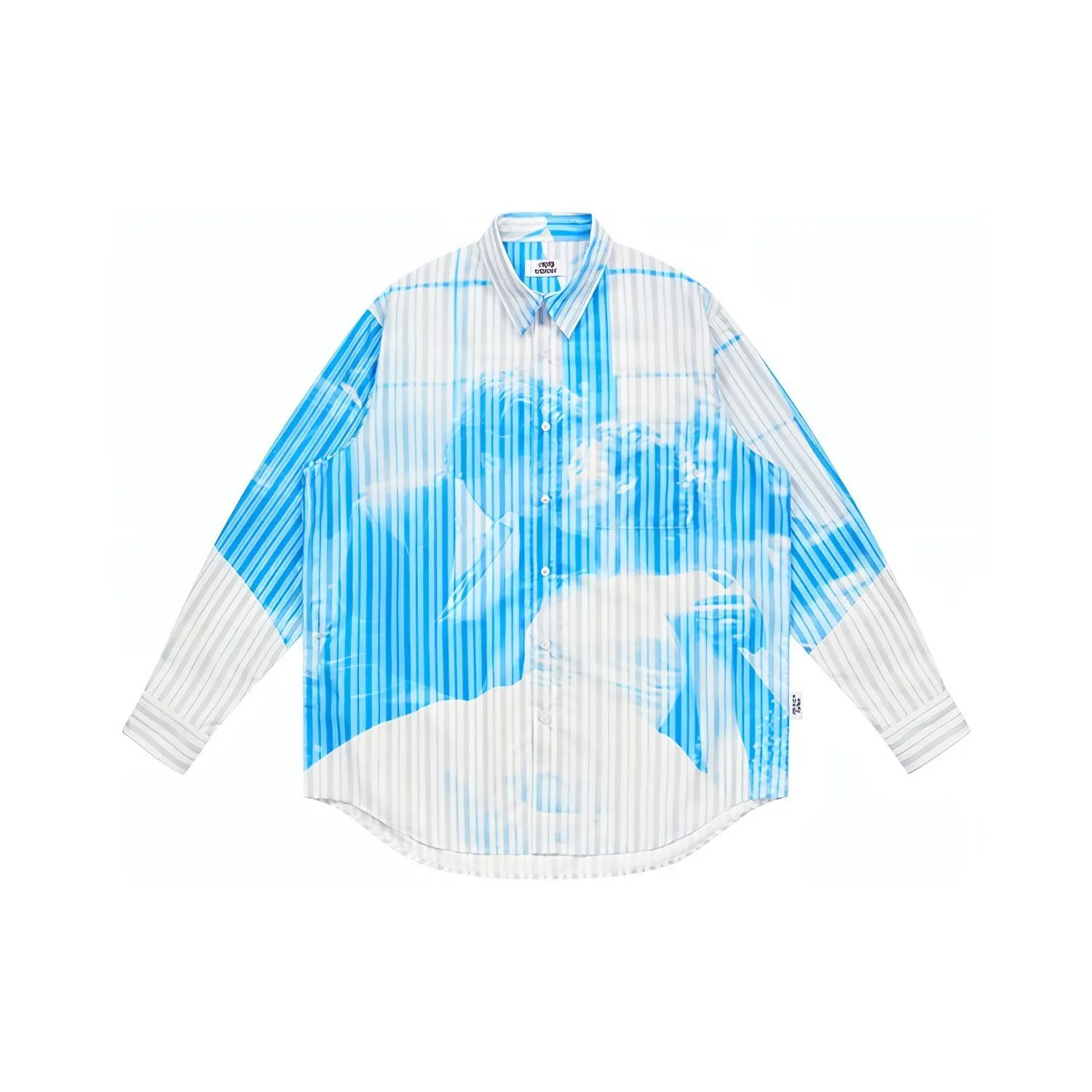 EMPTY REFERENCE Рубашка Унисекс Синий Белый