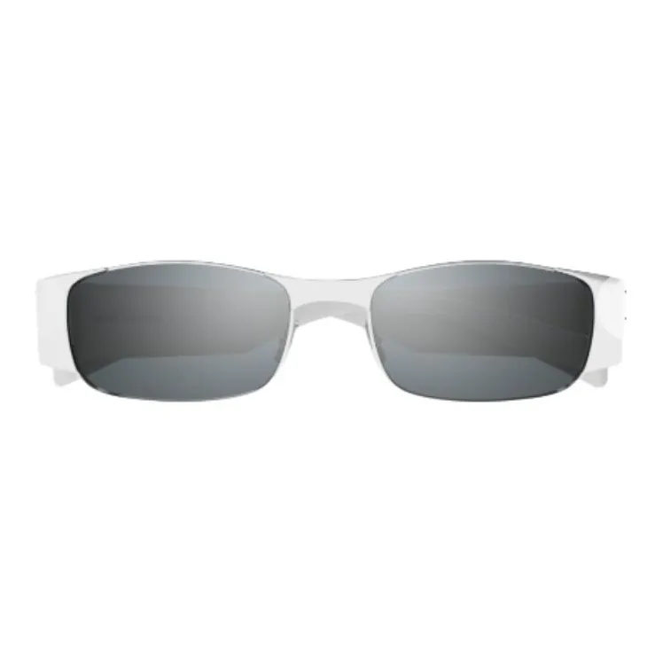 SAINT LAURENT Metal Rectangular Sunglasses Women's Silver