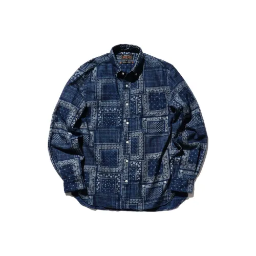 Beams Индиго Мужские Рубашки