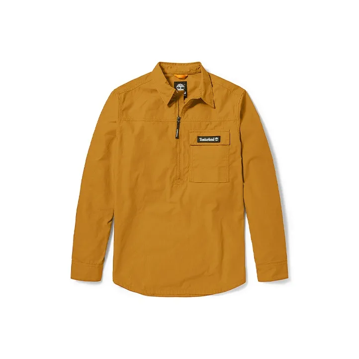 Timberland Men Casual Half-Zip Shirt Wheat