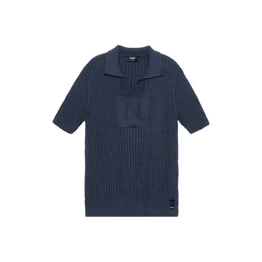 FENDI SS22 Polo Shirt Men's Blue
