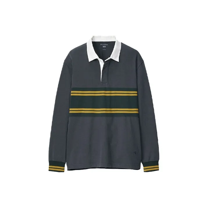 Jw Anderson X UNIQLO Jw Anderson Co Branded Series Polo Shirts Men's Asphalt Gray