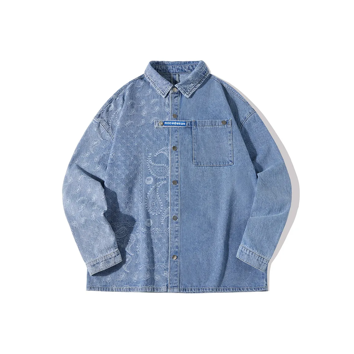 ROCAWEAR Винтажный деним синий Унисекс Рубашки