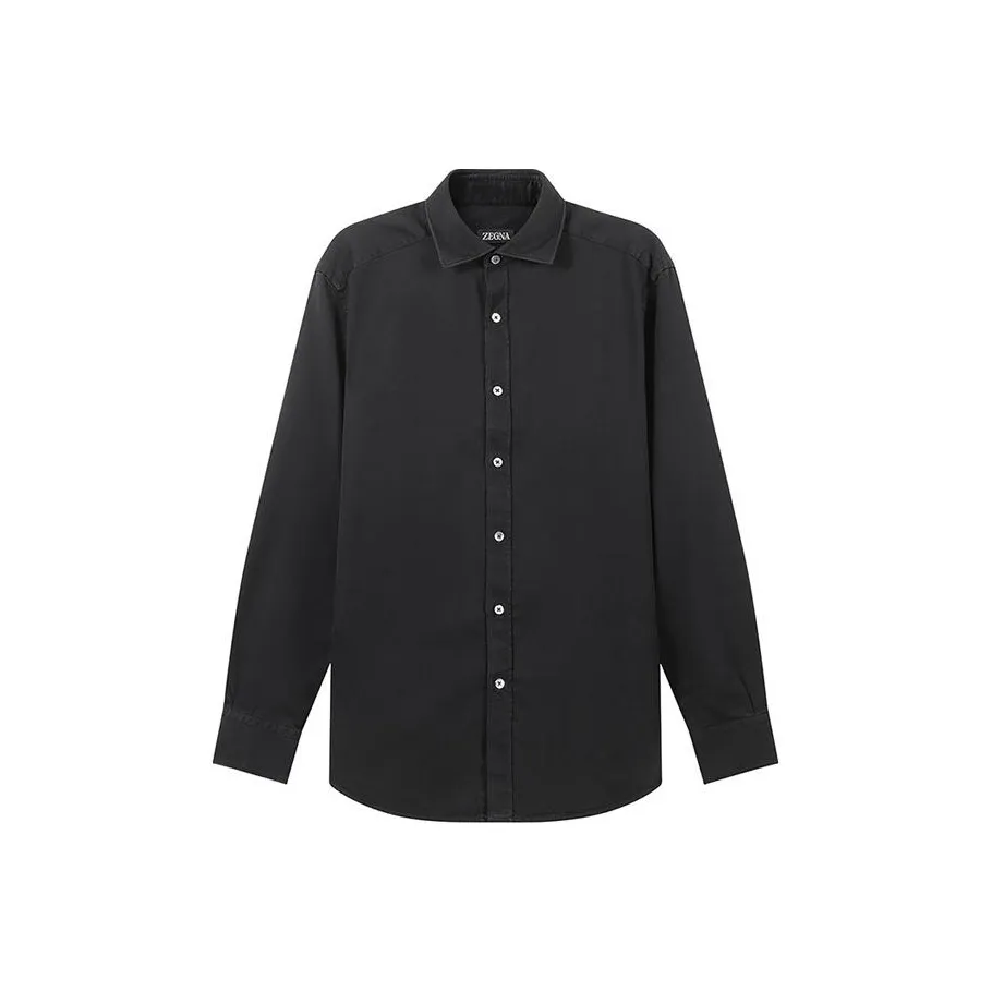 Ermenegildo Zegna Черные Мужские Рубашки