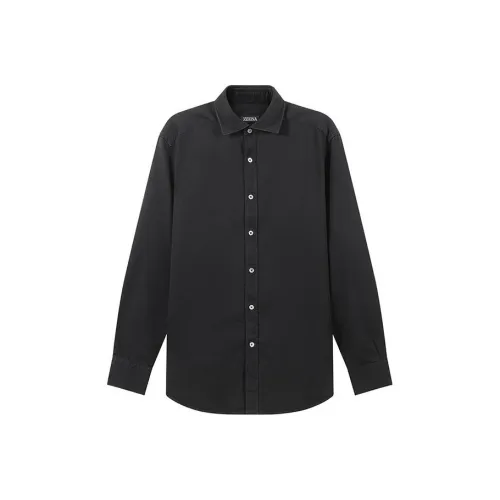 Ermenegildo Zegna Черные Мужские Рубашки