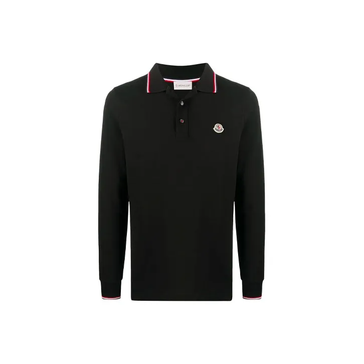 MONCLER FW21 Поло Мужское Черное