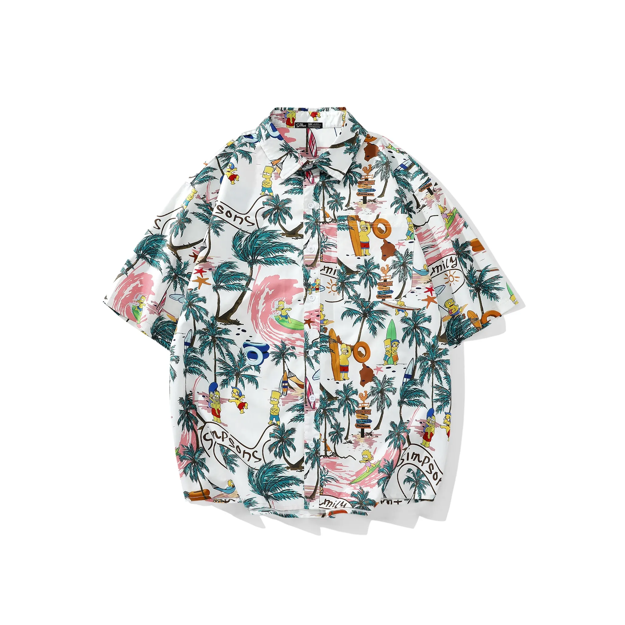 The Simpsons Белая унисекс рубашка