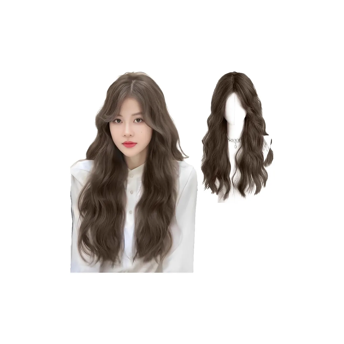 MUYAN Естественный Длинный Кудрявые Волосы Lazy Яйцо Ролик Рябь Парики