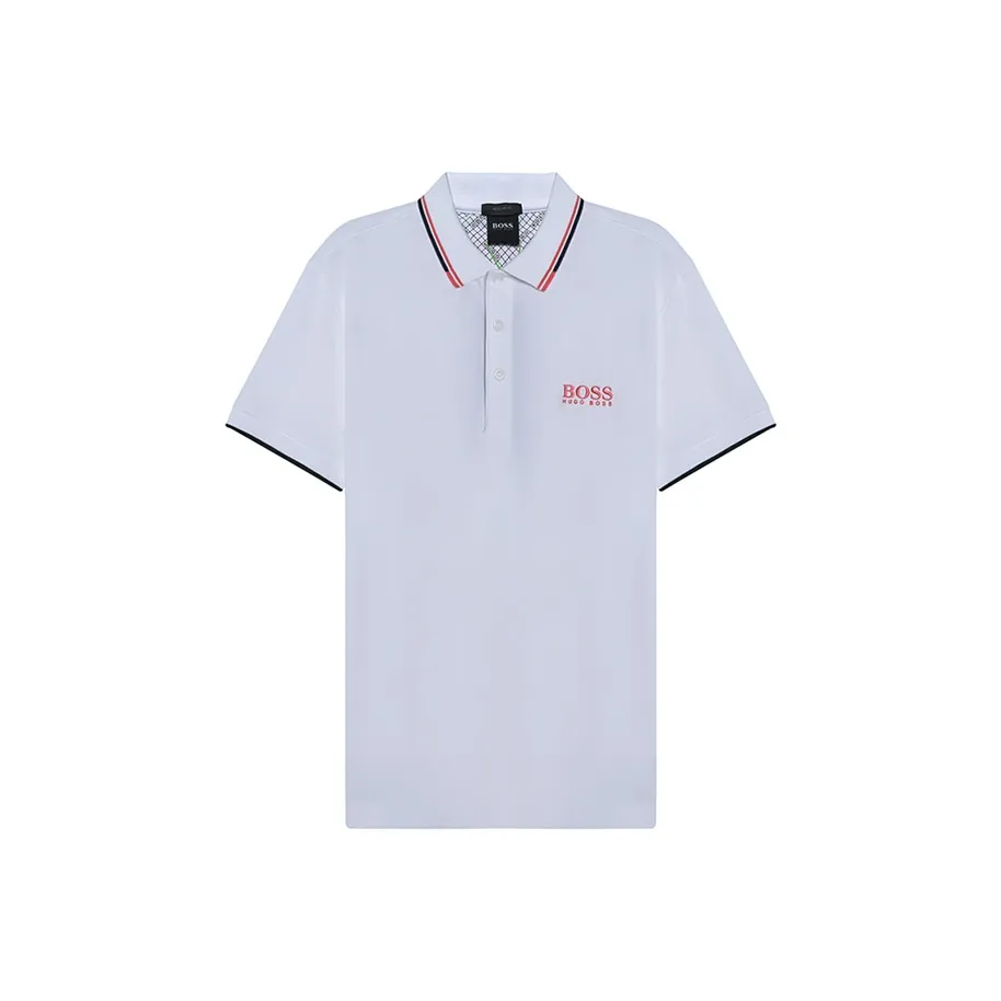 HUGO BOSS Короткий рукав Polo Мужской Белый