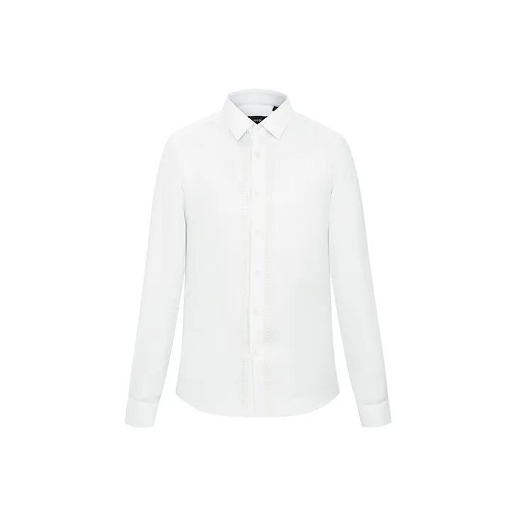 RARE Длинный рукав рубашка мужская белая