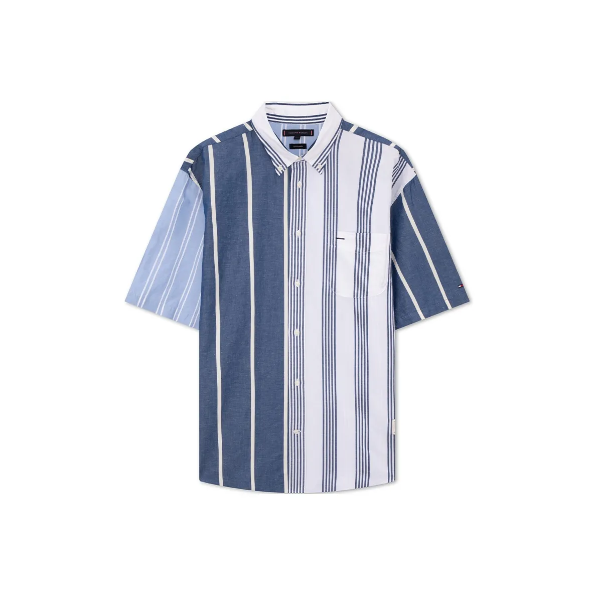 Tommy Hilfiger Рубашка Мужская Синие и Белые Полоски