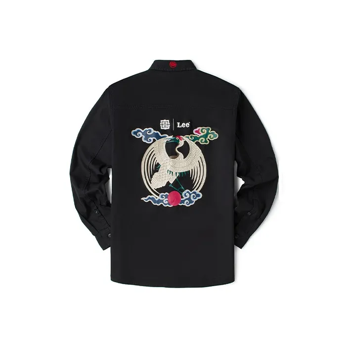 Мужская рубашка Lee co-branded, черного цвета