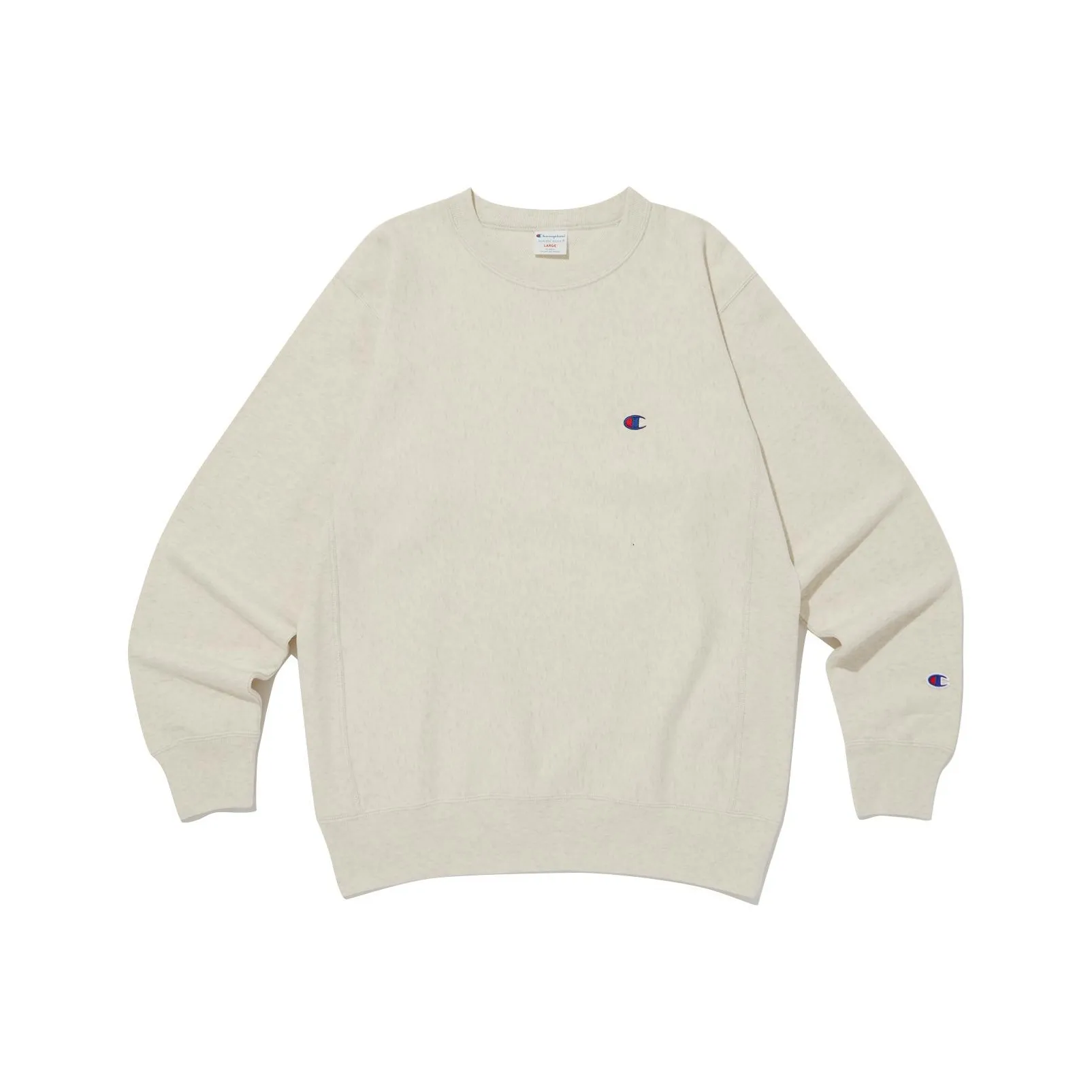 Champion SS24 Reverse Weave Sweatshirt Unisex Cream