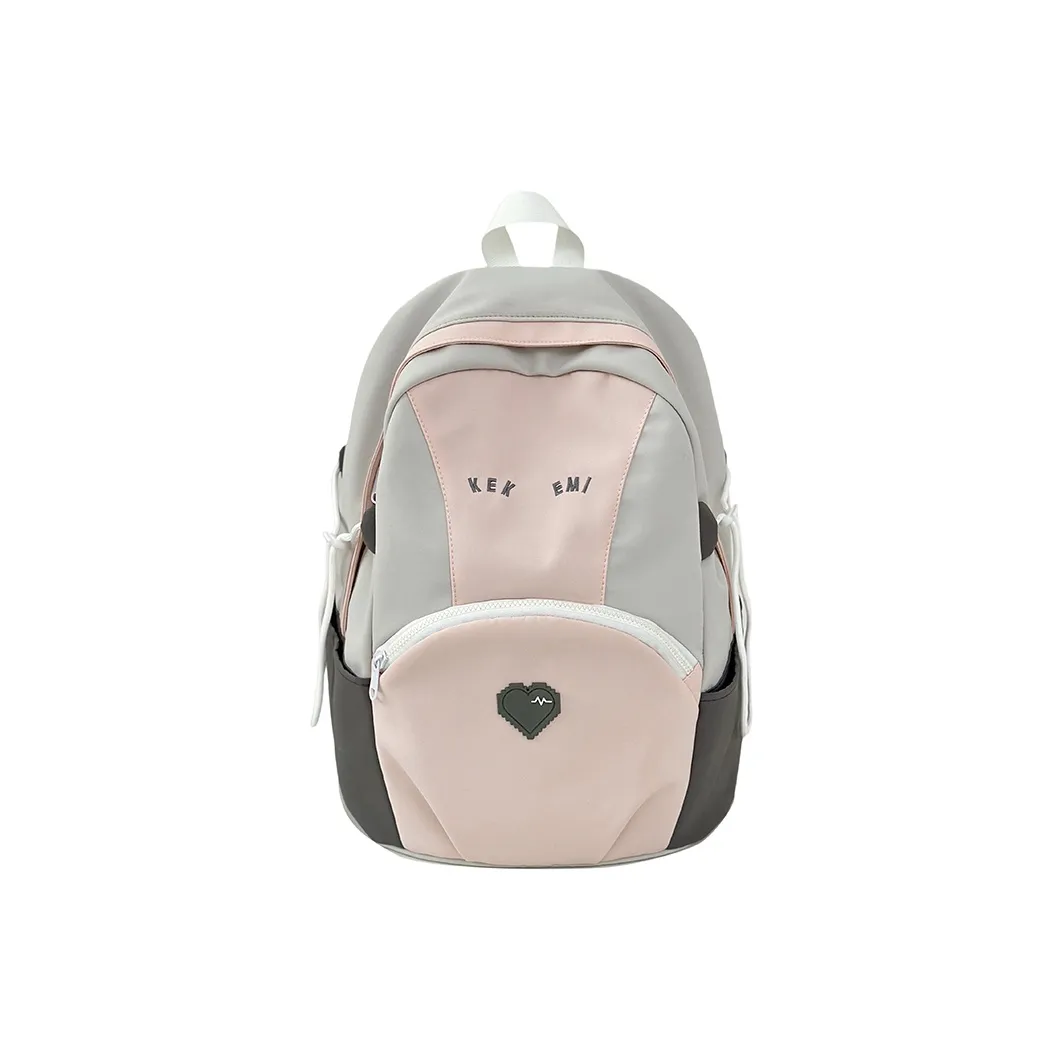 Kaka Tree Nylon Backpack Unisex Pink/Blue/Khaki