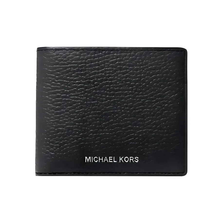 MICHAEL KORS Mercer Cow Leather Clutch Wallet Regular Womens Black