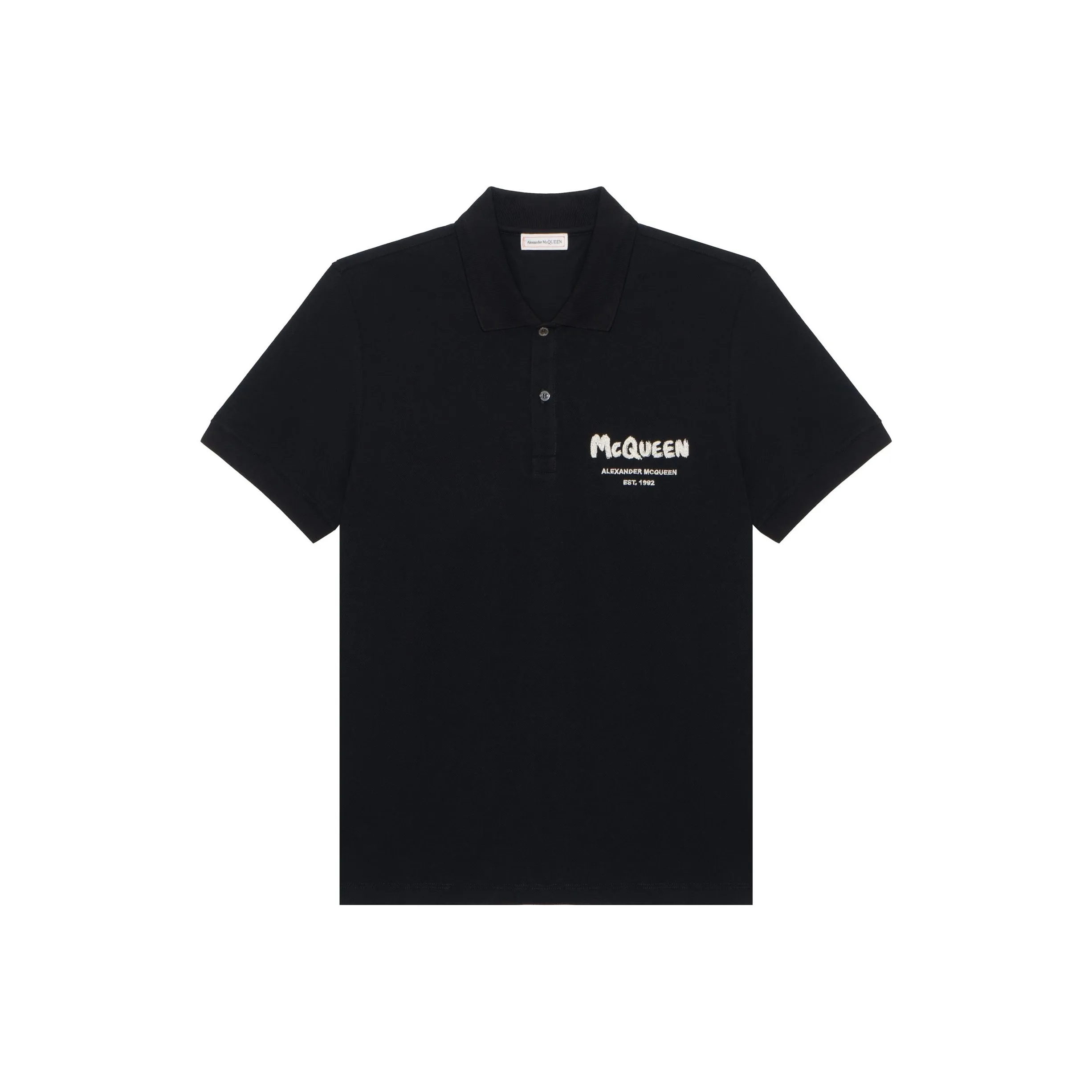 Alexander McQueen Graffiti Logo embroidered Polo Shirt
