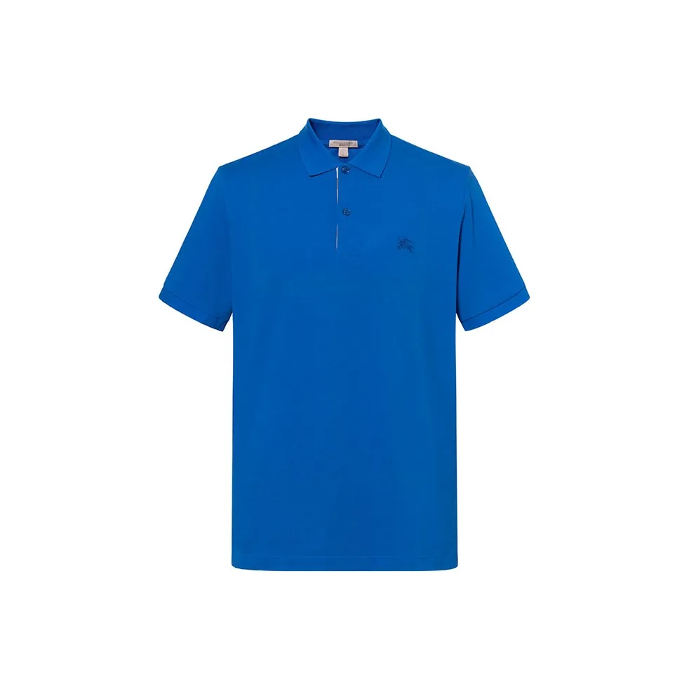 Burberry Men's Casual Sport Short Sleeve Polo Shirt Blue