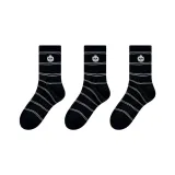 3팩 세트 (3 블랙+화이트 줄무늬)