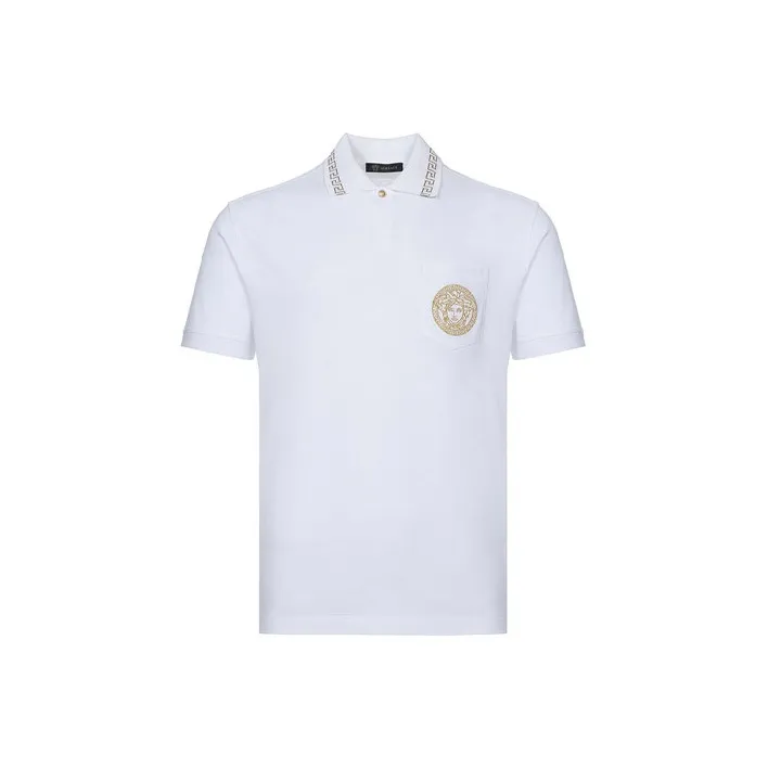VERSACE Polo Shirts Men's White