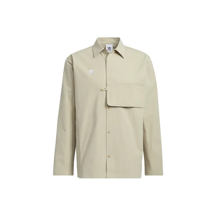 adidas originals CNY Limited Button Sports Long Sleeve Shirt Savanna