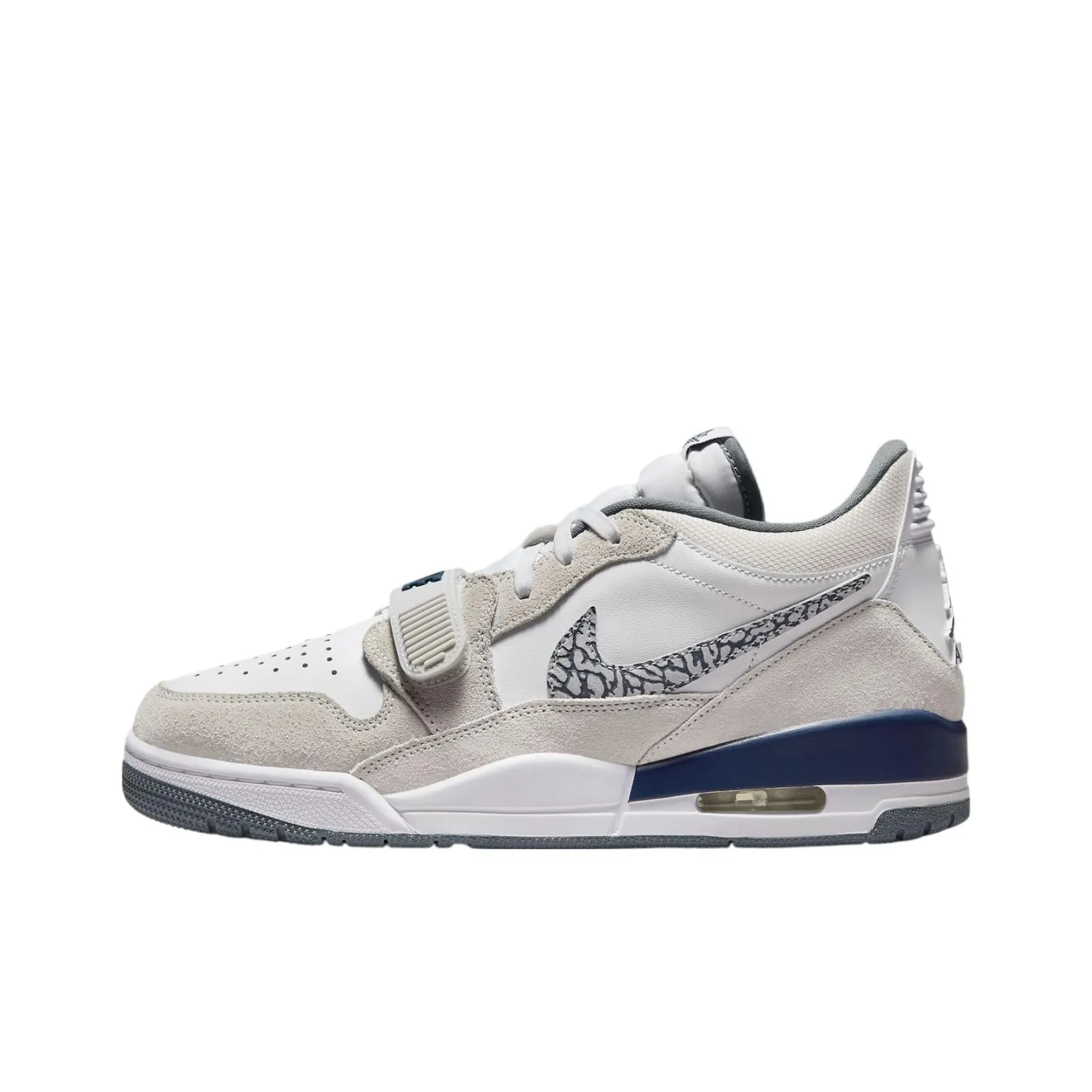 Jordan Legacy 312 Anti Slip Wear Resistant Low Top Vintage Basketball Shoes Men's White Gray