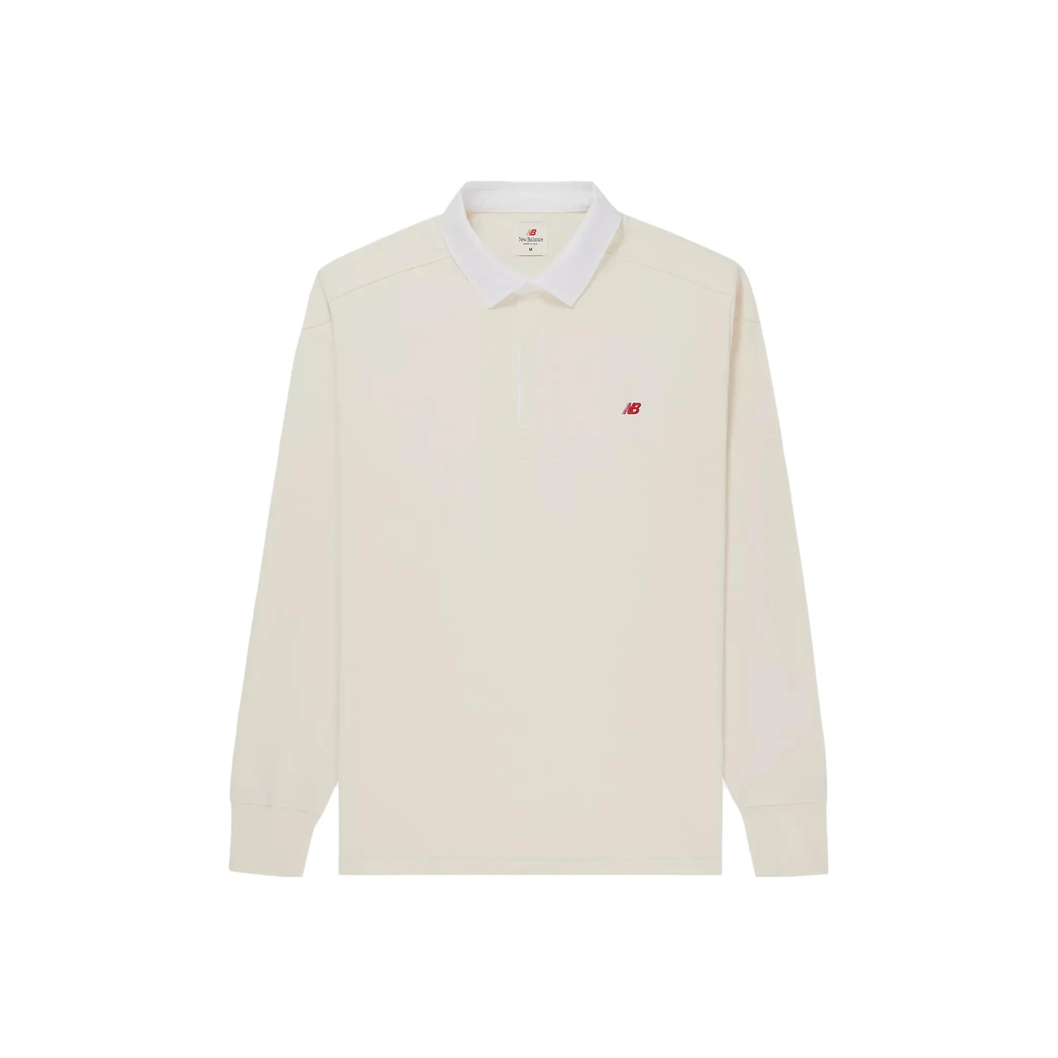 New Balance Made In USA Long Sleeve Polo Shirt Men's White