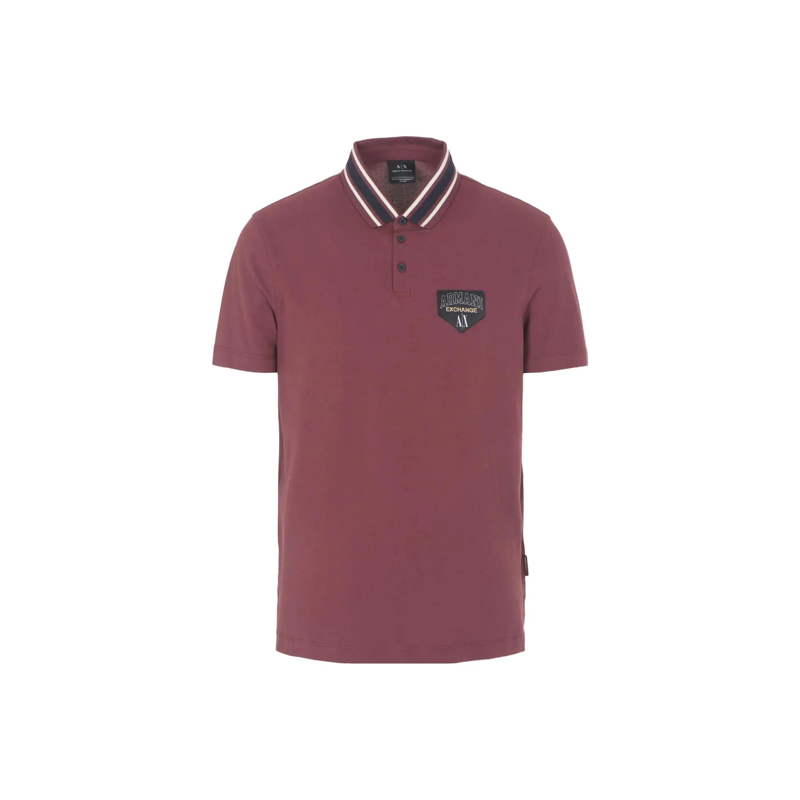 ARMANI EXCHANGE Polo Shirts Men's Burgundy