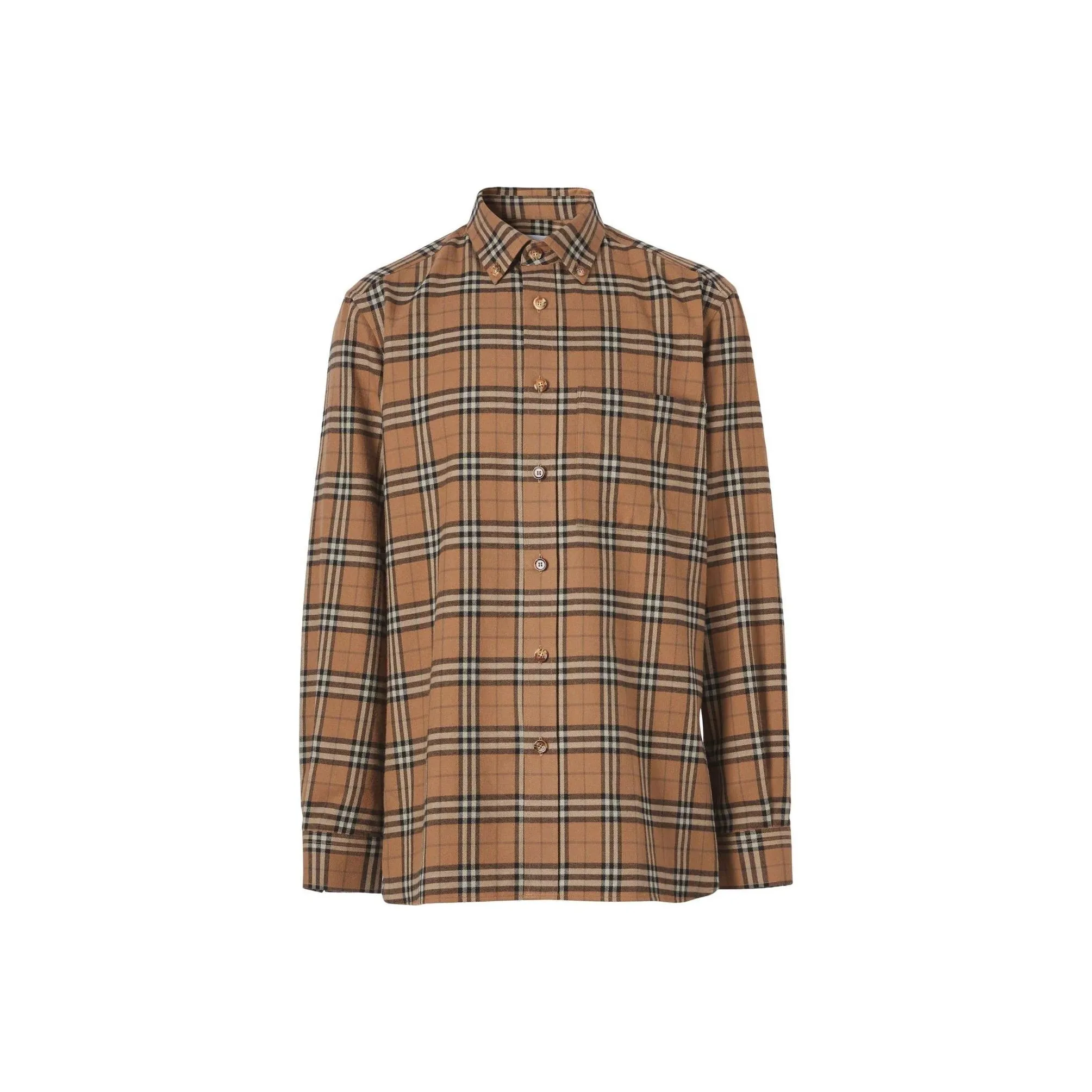 Burberry Shirts Men Dark Khaki