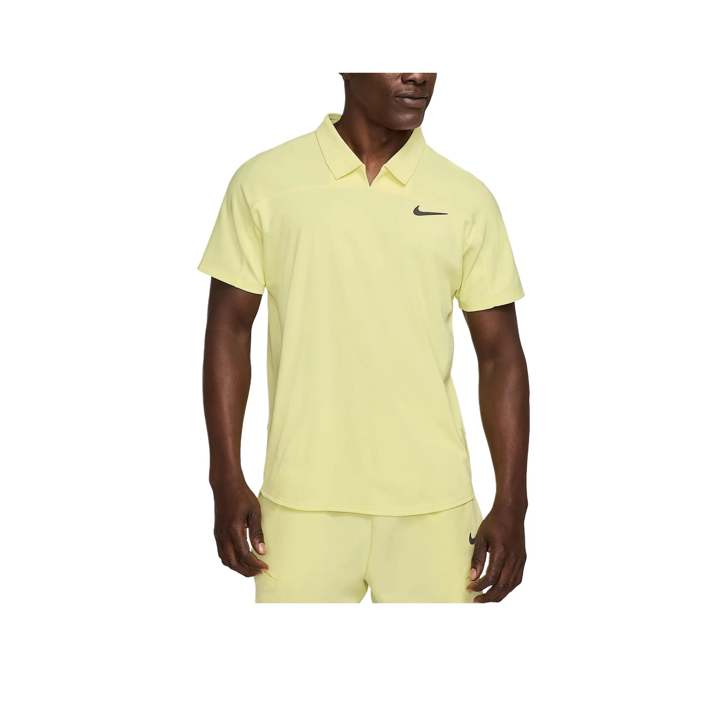 Nike Court SlamDri ADV Polo Мужской Ярко-зеленый Средне-серый