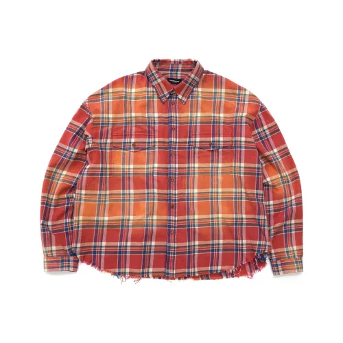Far Archive FW24 Оранжево-красный Мужские Рубашки