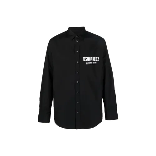 DSQUARED 2 Черные Мужские Рубашки