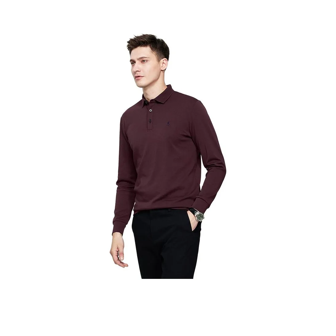 Dance with wolves Polo Shirts Men Burgundy