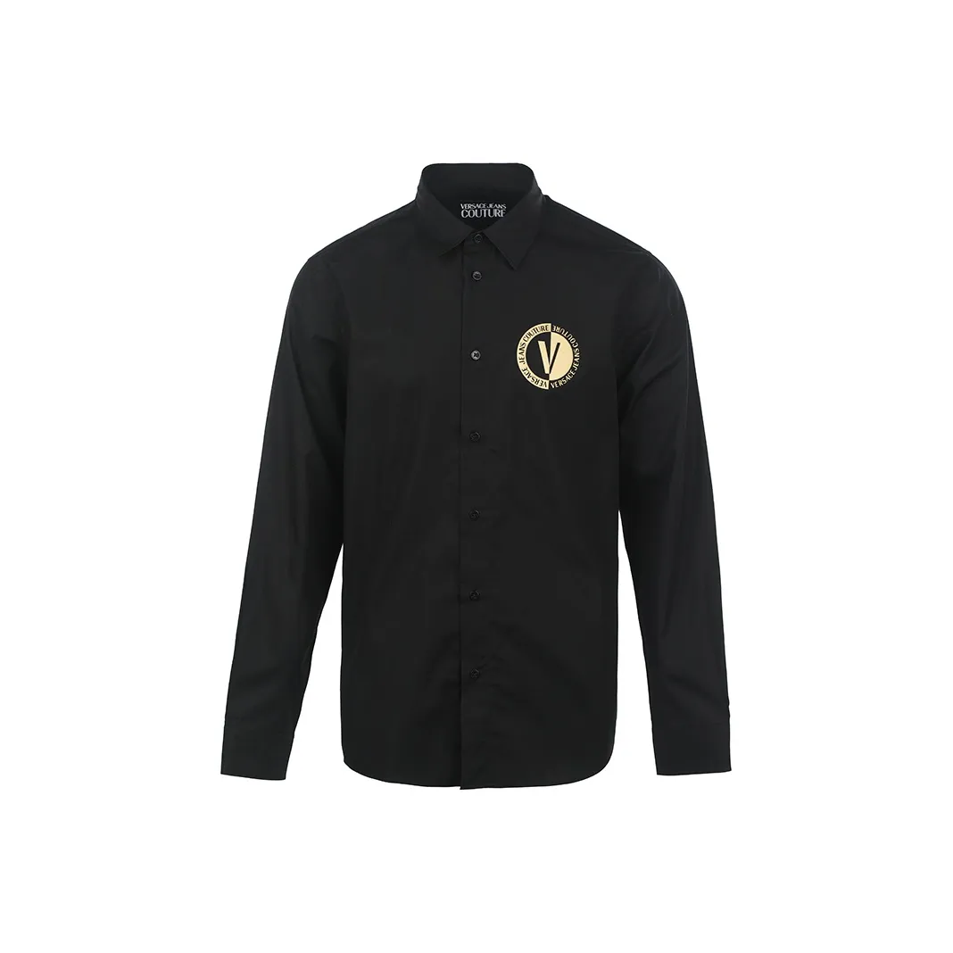 VERSACE JEANS COUTURE Мужские Черные Рубашки