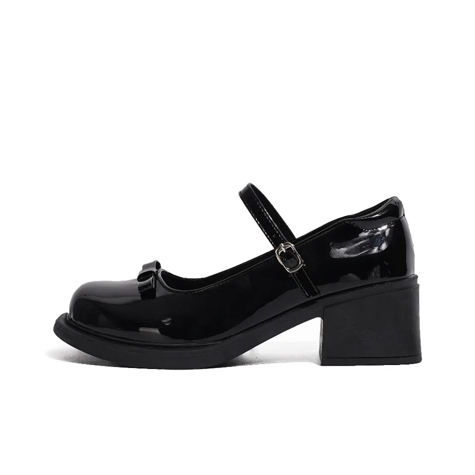 Be Good Грубый каблук Туфли Мэри Джейн 5 см Женские Набор в подарочной коробке