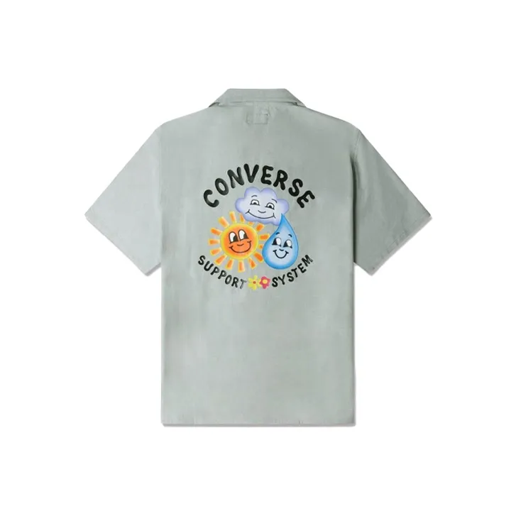 Конверс Рубашка Мужская Серая Зеленая