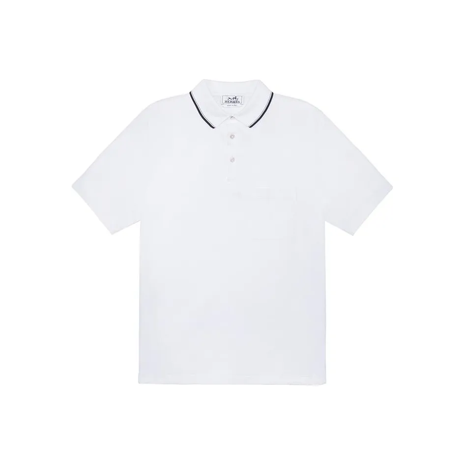 HERMES SS23 Polo Shirt Men's White