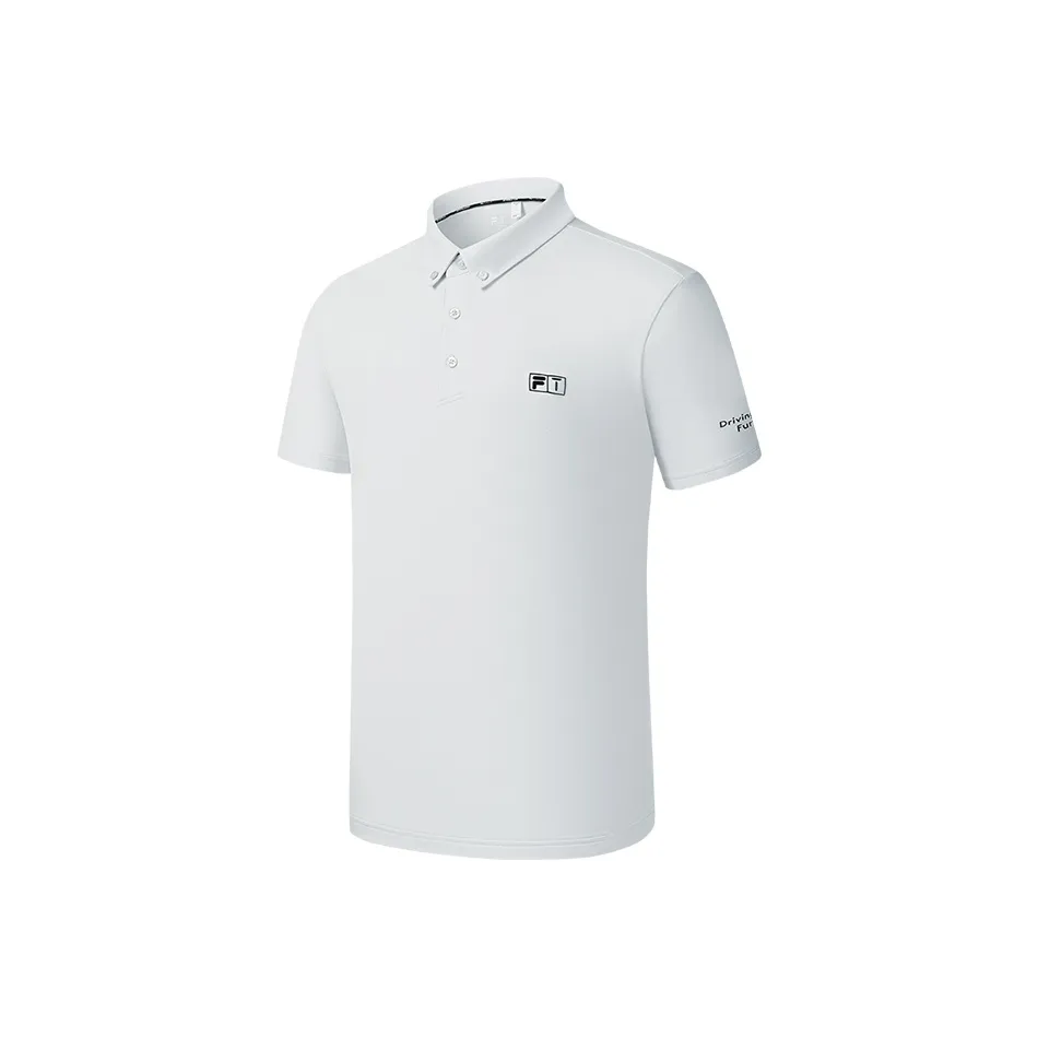 FILA Golf Series Polo Shirt Men's Semi Sheer Curtain Gray