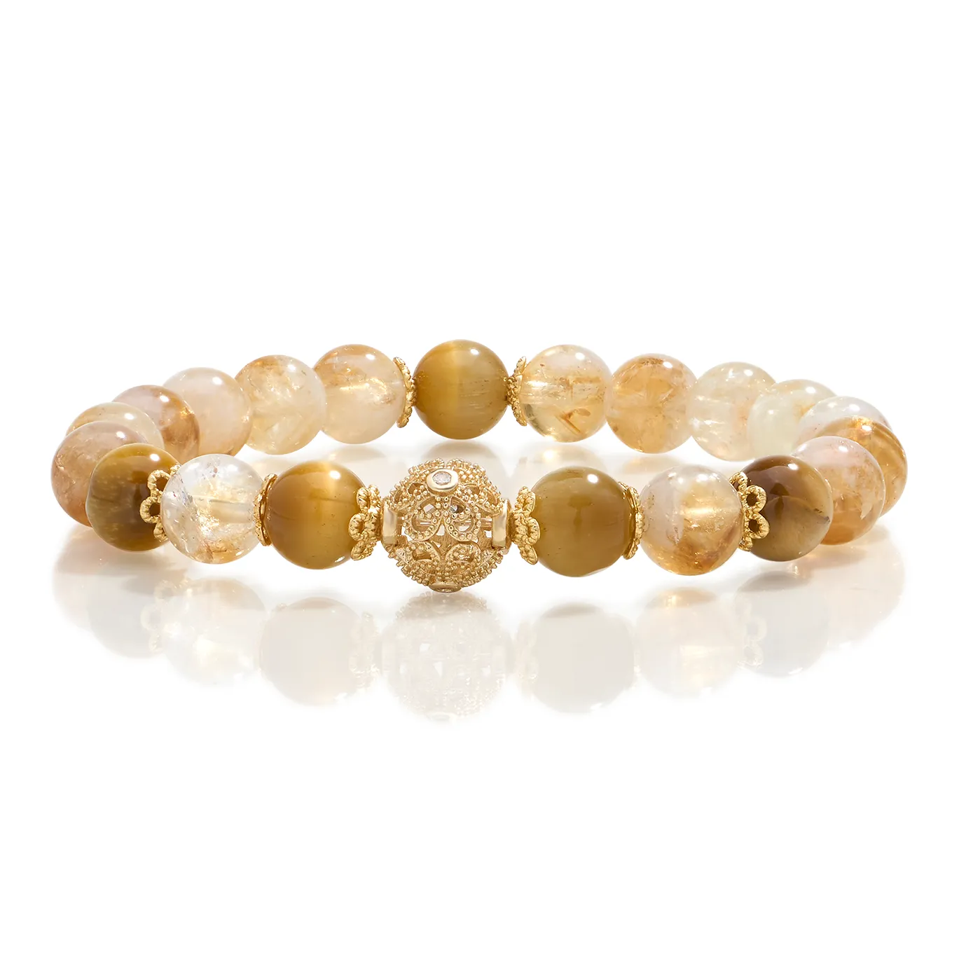 AJIDOU Natural Citrine Bracelets Unisex
