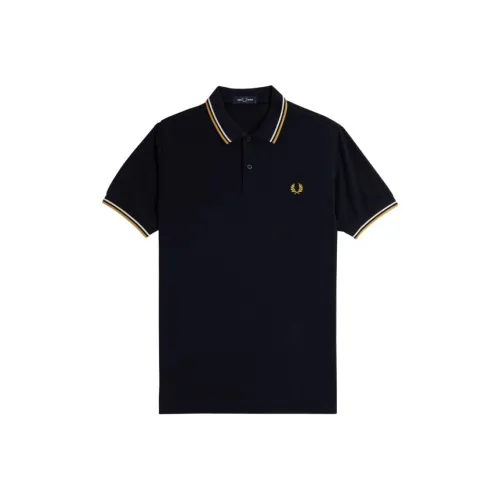 FRED PERRY Мужское поло морского синего цвета