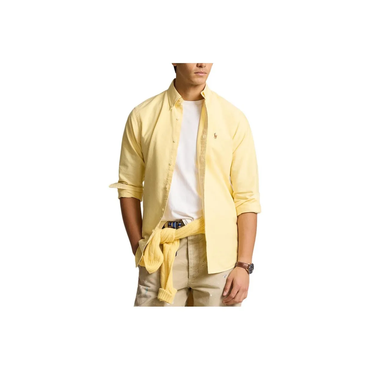 Polo Ralph Lauren SS24 Рубашка Мужская Желтая